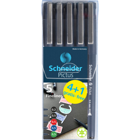 Pictus Multipack Fineliners and fibrepens by Schneider